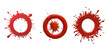 © BetterPNGHere - Set of red watercolor circle splash isolated on transparent png