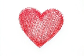 Aufkleber - A simple illustration of a red heart on a white background, perfect for Valentine's Day or romantic designs