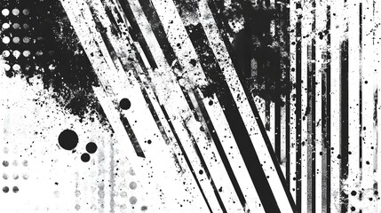Fototapete - A captivating abstract background featuring a mesmerizing blend of monochrome textures dynamic brush strokes and chaotic splashes of ink  This visually striking design creates a bold contemporary