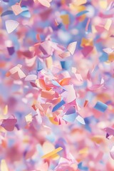 Poster - Colorful confetti falls from above, ideal for celebrating special occasions or adding festive atmosphere to your projects