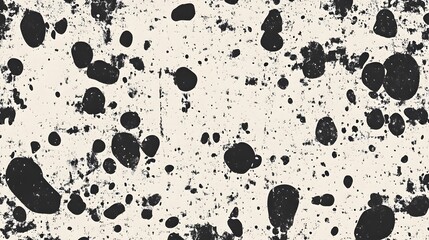 Poster - A high contrast monochrome abstract background featuring a distressed grungy texture with painterly splatter and blotchy splotchy patterns  The surface has an aged industrial and appearance