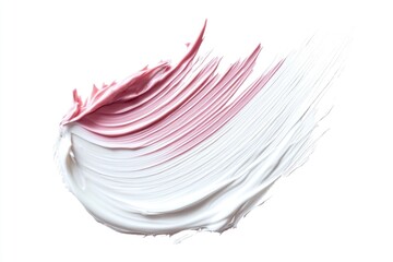 Poster - Close-up shot of pink liquid droplets on a white surface, great for science or beauty uses
