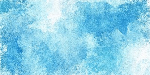 Poster - abstract watercolor background in shades of blue, turquoise, teal, mint, and cyan with soft hues and