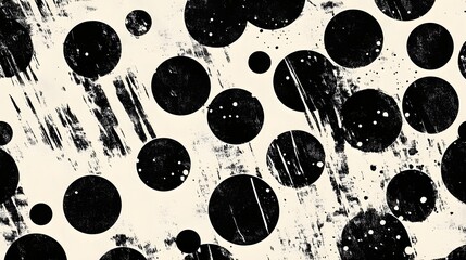 Fototapete - a striking abstract monochromatic background featuring bold geometric circle patterns with dynamic s