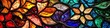 © Ева Поликарпова - A close-up view of intricate details on a stained glass window, suitable for use in interior design or art-related contexts