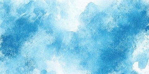 Poster - abstract watercolor background in shades of blue, turquoise, and teal, perfect for creative projects