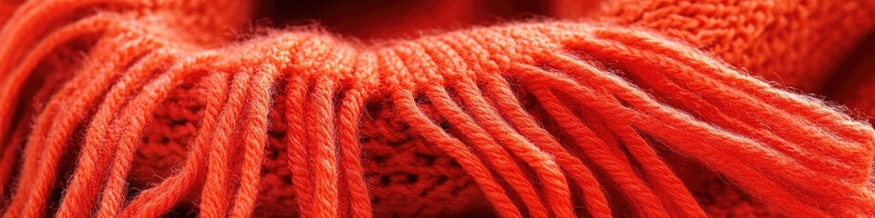Aufkleber - A close-up view of a vibrant red scarf with intricate patterns, ideal for fashion or textile design inspiration