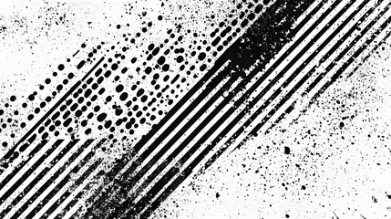 Poster - A visually striking abstract background with a dynamic pattern of contrasting black and white geometric shapes including dots lines and stripes creating a bold minimalist and futuristic aesthetic