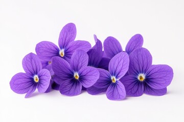 Aufkleber - A collection of purple flowers arranged on a white surface, perfect for use in editorial or commercial projects