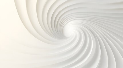 Poster - Abstract 3D Spiral Tunnel with Flowing Curved Shapes in Monochrome Tones