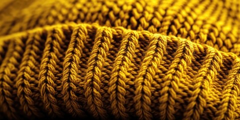 Aufkleber - A close-up of a bright yellow knitted hat, perfect for a fashion or lifestyle image
