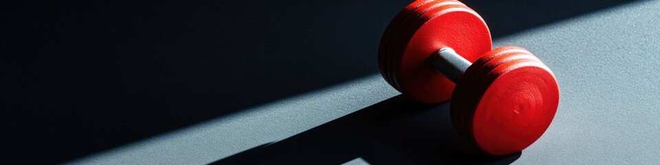 Poster - A close-up view of a bright red object sitting on a table, ideal for use in editorial or commercial contexts
