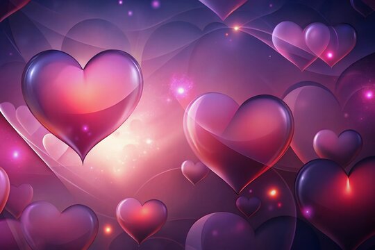 Design, Valentine's Day with Podium and Heart of 3D for pink love background