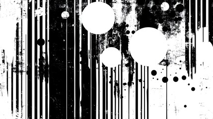 Poster - Abstract black and white grunge background with textured splattered liquid paint drops ink stains and blurred paint splatters creating a dynamic moody and visual design  Perfect for cover poster