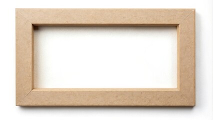 Aufkleber - Simple Brown Cardboard Frame with a Blank White Interior for Your Design Project