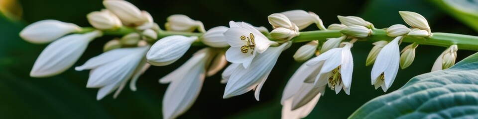 Aufkleber - A detailed view of a plant with white blooms