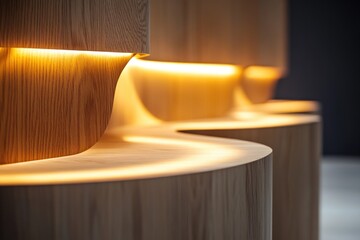 Aufkleber - Outdoor furniture with string lights, perfect for backyard gatherings or events