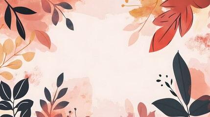 Poster - Autumnal Foliage Backdrop with Vibrant Seasonal Leaves