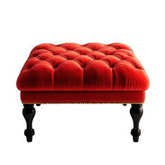 Poster - Red ottoman isolated on transparent background
