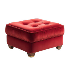 Poster - Red ottoman isolated on transparent background