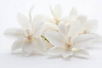 Aufkleber - A group of white flowers arranged on a white surface