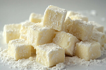 Poster - White Cheese Cubes