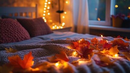 Autumn Leaf Bed Decoration