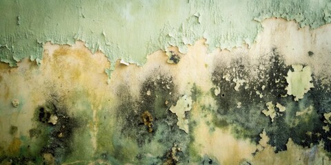 Aufkleber - A weathered wall with peeling paint reveals layers of time, history, and the effects of nature's passage.