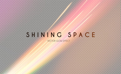 Canvas Print - motion transparent light effect. shining rainbow beams magic background and liquid speed light