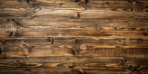 Poster - Rustic Wooden Planks with Knots and Grain Patterns