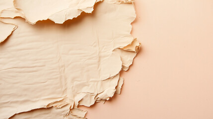 Wall Mural - beige  paper clipping isolated on beige  background