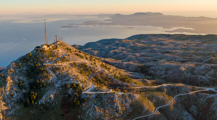 Wall Mural - Panoramic Landscape of Mount Pantokrator at Corfu, Greece