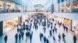 © felix_brönnimann - Crowd of people walking in a busy shopping mall with bright storefronts, showcasing consumer behavior and retail activities in a vibrant urban environment.