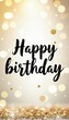 © Crazy Stock – Studio - Festive Golden Bokeh Lights Celebrate Happy Birthday with Elegant Background