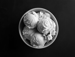 Canvas Print - Three scoops of ice cream