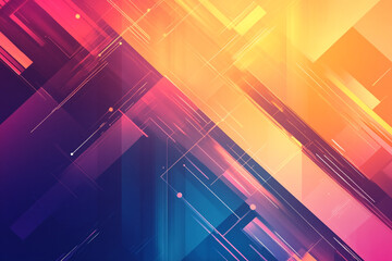 Aufkleber - Abstract digital arrows in vibrant neon colors representing progress and direction. This image symbolizes innovation, technology, and forward movement in a modern digital world.