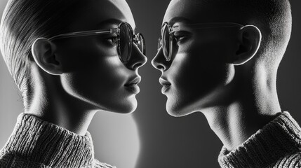 Two Mannequins Face-to-Face