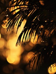 Canvas Print - Tree Branch with Water Droplets