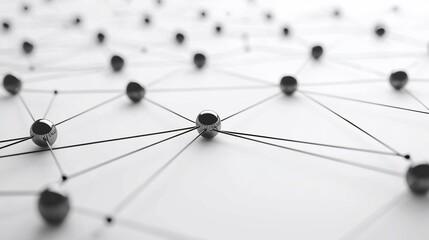 Poster - Abstract network connection spheres.