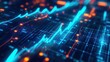 © felix_brönnimann - Stock market data visualization with dynamic financial graphs and glowing indicators representing investment trends, economic analysis, and trading strategies.