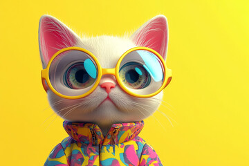  Cute cat 3d