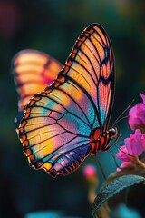 Canvas Print - Butterfly on flower