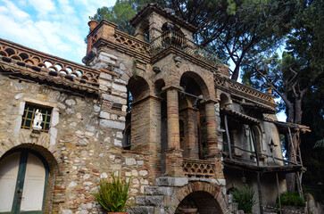 Wall Mural - Botanical Garden – a secluded attraction of Taormina, exotic vegetation and interesting buildings