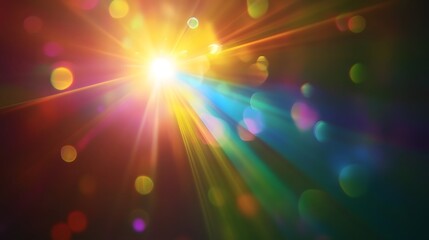 Fototapete - Dazzling beam of luminous light radiating with brilliant energy creating a mesmerizing display of shimmering sparkle and vibrant luminescence