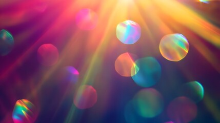 Leinwandbilder - Mesmerizing abstract background featuring vibrant cosmic rays of colorful light bursting with radiant energy creating a hypnotic futuristic and ethereal visual experience that captivates the senses