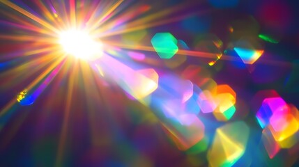 Leinwandbilder - Vibrant Explosion of Light and Color   An Abstract Digital Masterpiece Bursting with Captivating Prismatic Radiance and Mesmerizing Kaleidoscopic Brilliance