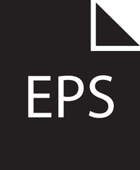 Poster - File icon. Format of document on computer flat symbol. EPS file sign. Audio extension graphic multimedia sign application software folder. Presentation audio design isolated on transparent background.