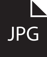 Poster - File icon. Format of document on computer flat symbol. JPG file sign. Audio extension graphic multimedia sign application software folder. Presentation audio design isolated on transparent background.