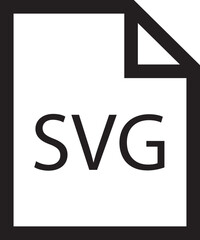 Poster - File icon. Format of document on computer outline symbol. SVG file sign. Audio extension graphic multimedia application software folder. Presentation audio design isolated on transparent background.