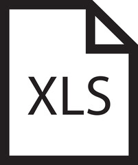 Poster - File icon. Format of document on computer outline symbol. XLS file sign. Audio extension graphic multimedia application software folder. Presentation audio design isolated on transparent background.
